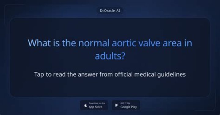 What is the normal aortic valve area?