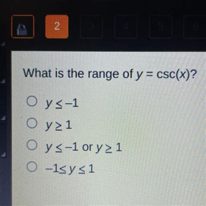 What is the range of Y CSC X )?