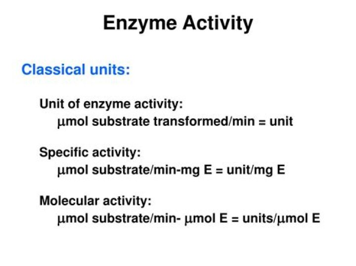 What is the specific activity of an enzyme?