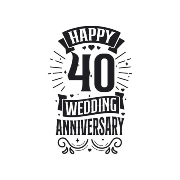 What is the symbol for 40 year wedding anniversary?