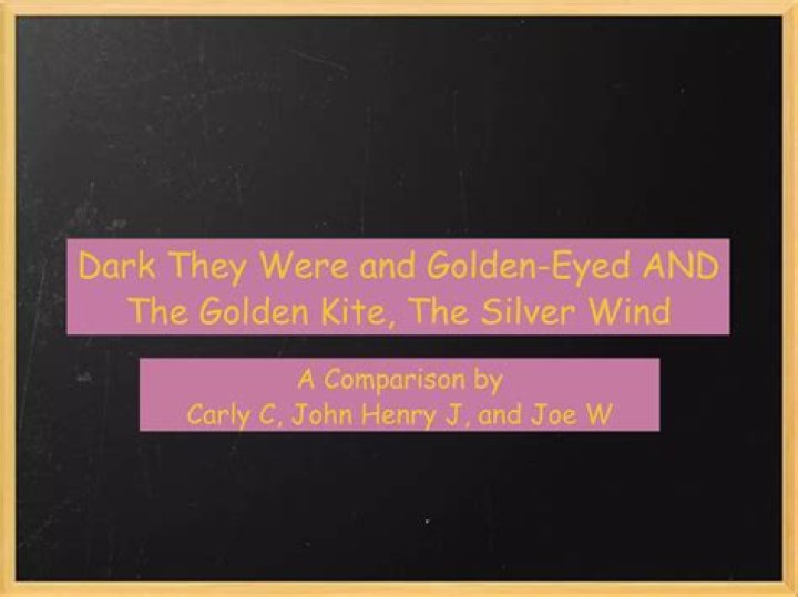 What is the theme in Dark They Were and Golden Eyed?