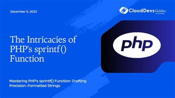 What is the use of Sprintf in PHP?