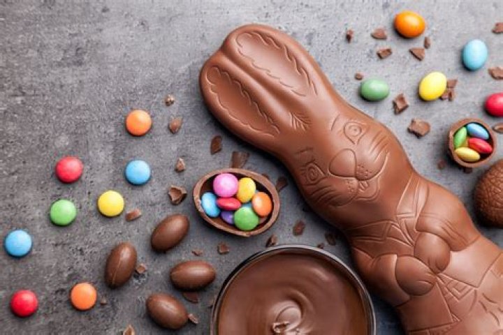 What part of chocolate Easter bunny is eaten first?