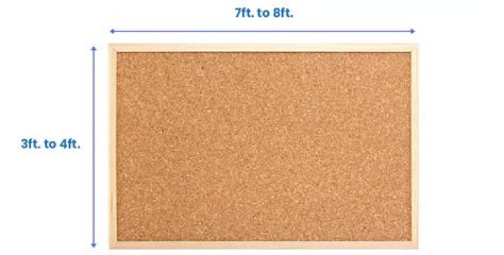 What size is a standard bulletin board?