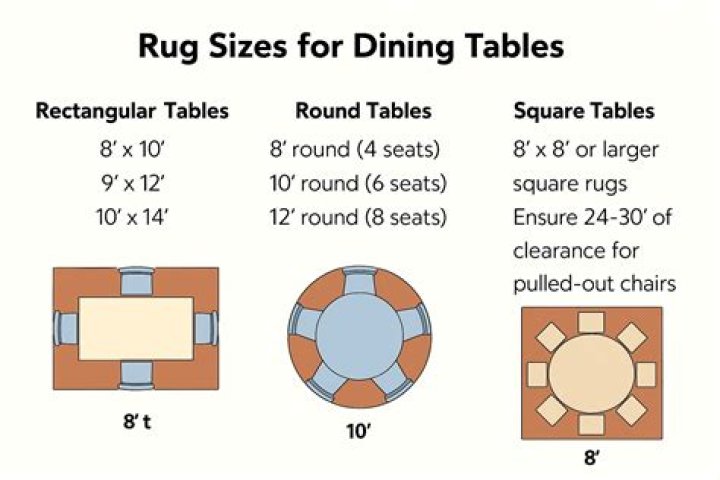 What size rug do you need for a 48 round table?