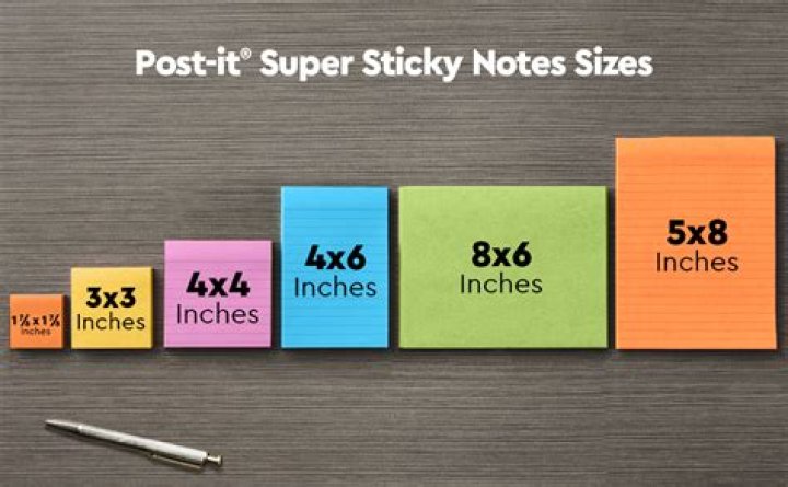 What sizes do post it notes come in?