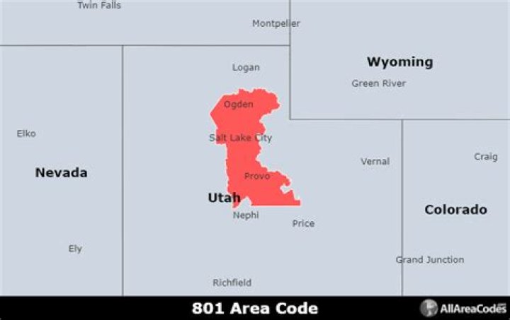 What time zone is 801 area code?