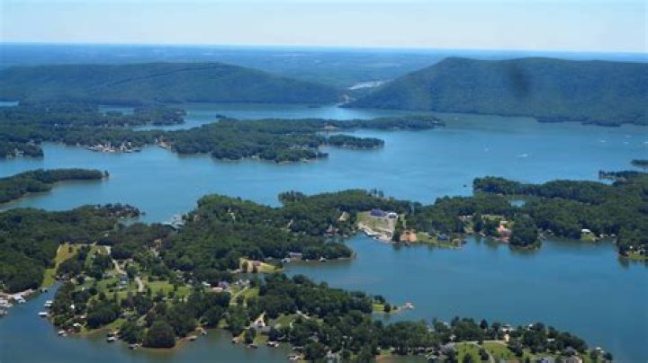 What town is under Smith Mountain Lake?