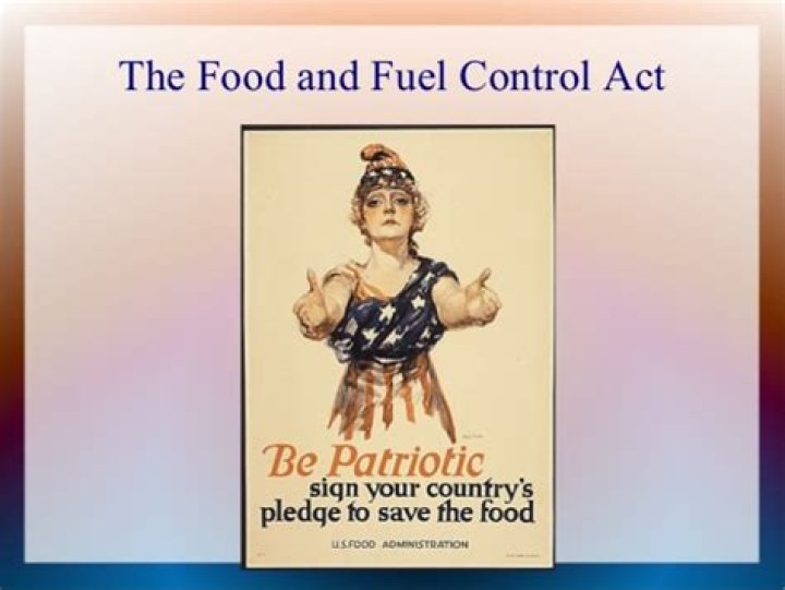 What was the purpose of the lever Food and Fuel Control Act?