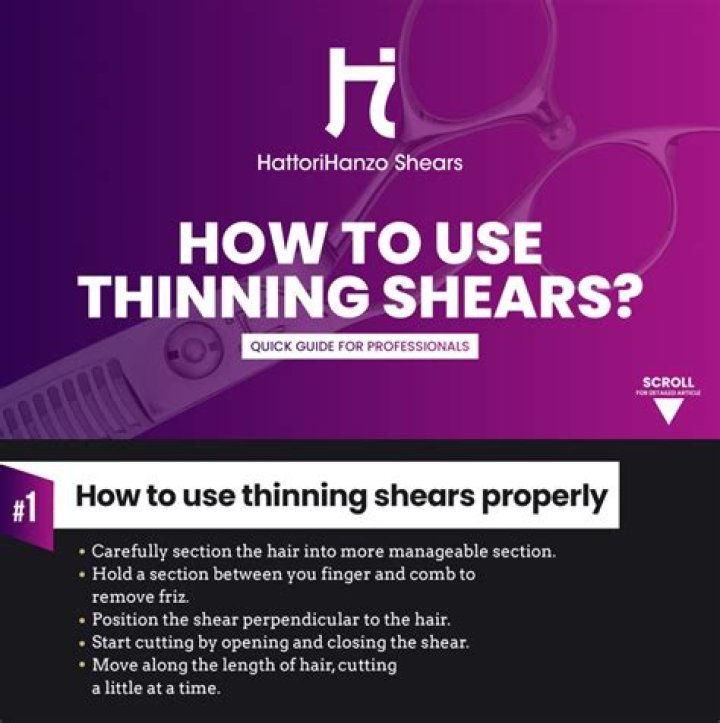 Where can I use thinning shears?