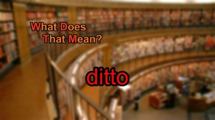 Where does the word ditto come from?
