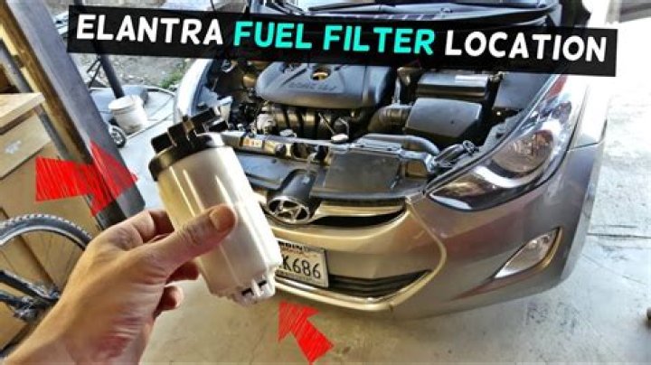 Where is the fuel filter on a 2003 Hyundai Accent?