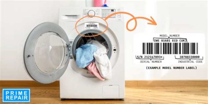 Where is the model number on a Hotpoint washing machine?