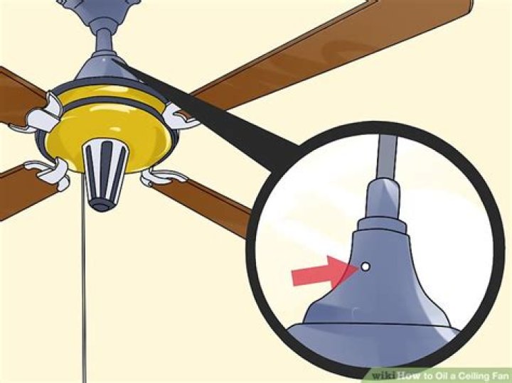 Where is the oil hole on a ceiling fan?