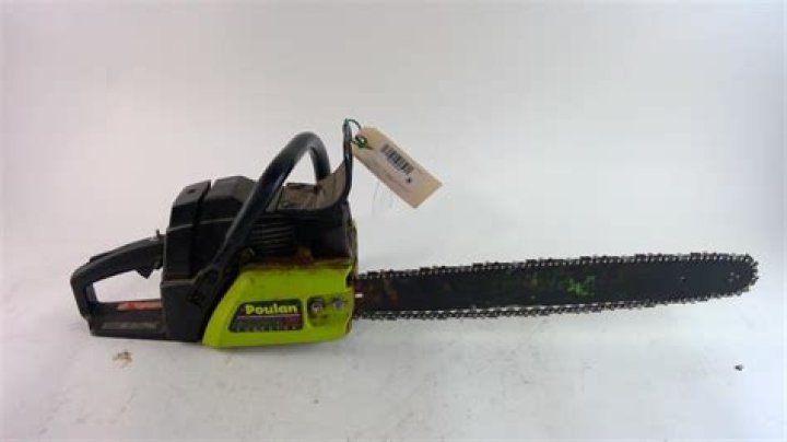 Where is the serial number on a Poulan chainsaw?