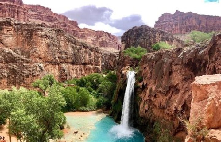 Where should I stay when visiting Havasu Falls?
