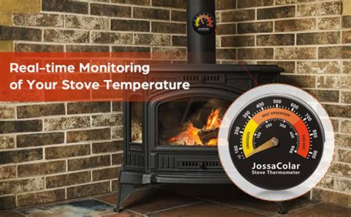 Where should you put thermometer on wood stove?