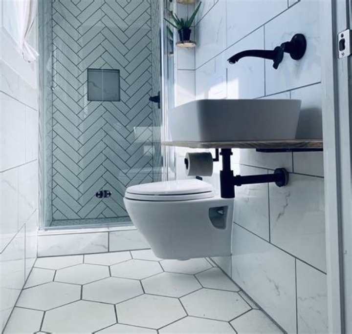 Which direction do you lay tile in a bathroom?