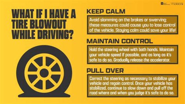 Which of the following should you avoid if your tire suddenly blows out while you are driving?