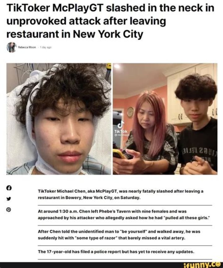 Who is McPlayGT? What Happened With Him TikTok Star Stabbed In Neck in New York City