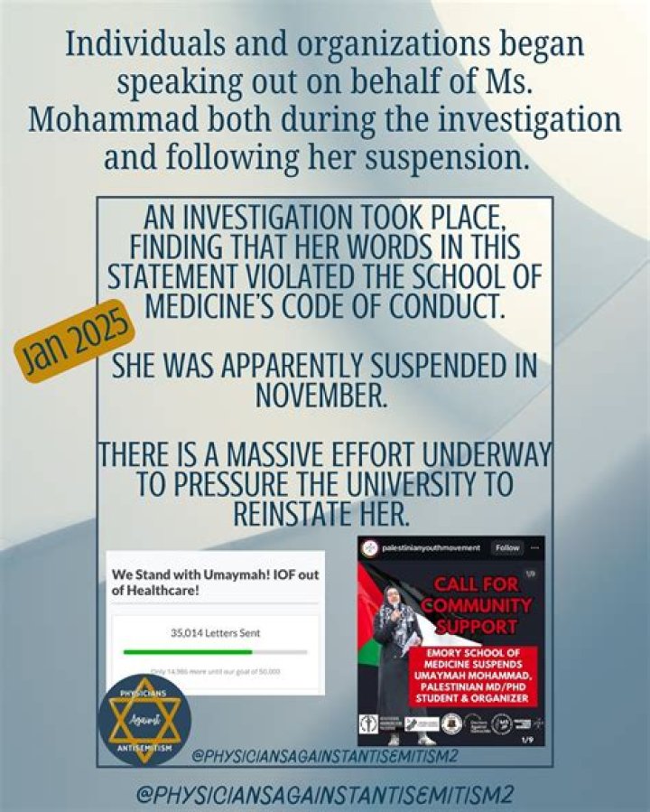Who is Umaymah Mohammad? Emory Medical School’s PhD student slammed for justifying 10/7 massacre