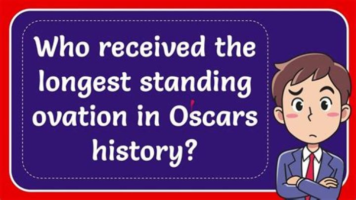 Who received the longest-standing ovation in Oscars history?
