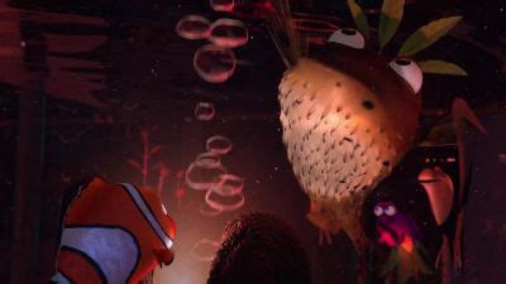 Who says turn on the ring of fire in Finding Nemo?