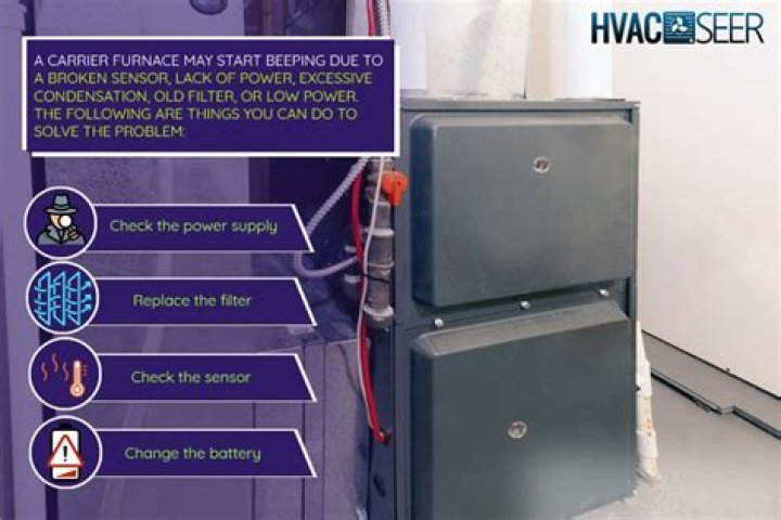 Why is my carrier furnace beeping?