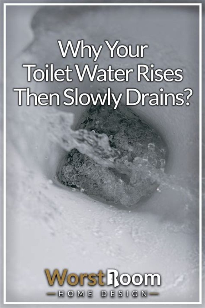 Why is the toilet water going down slowly?
